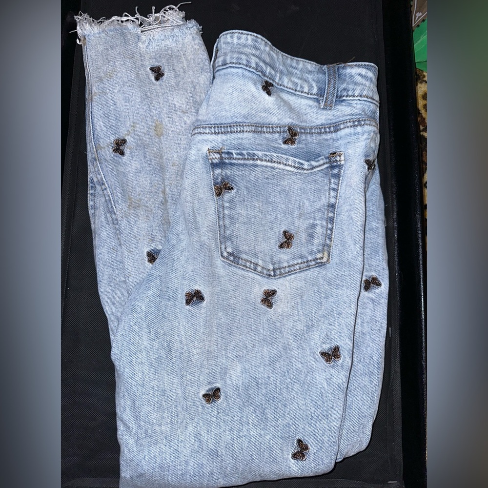 Skinny Jeans size 7, butterflies